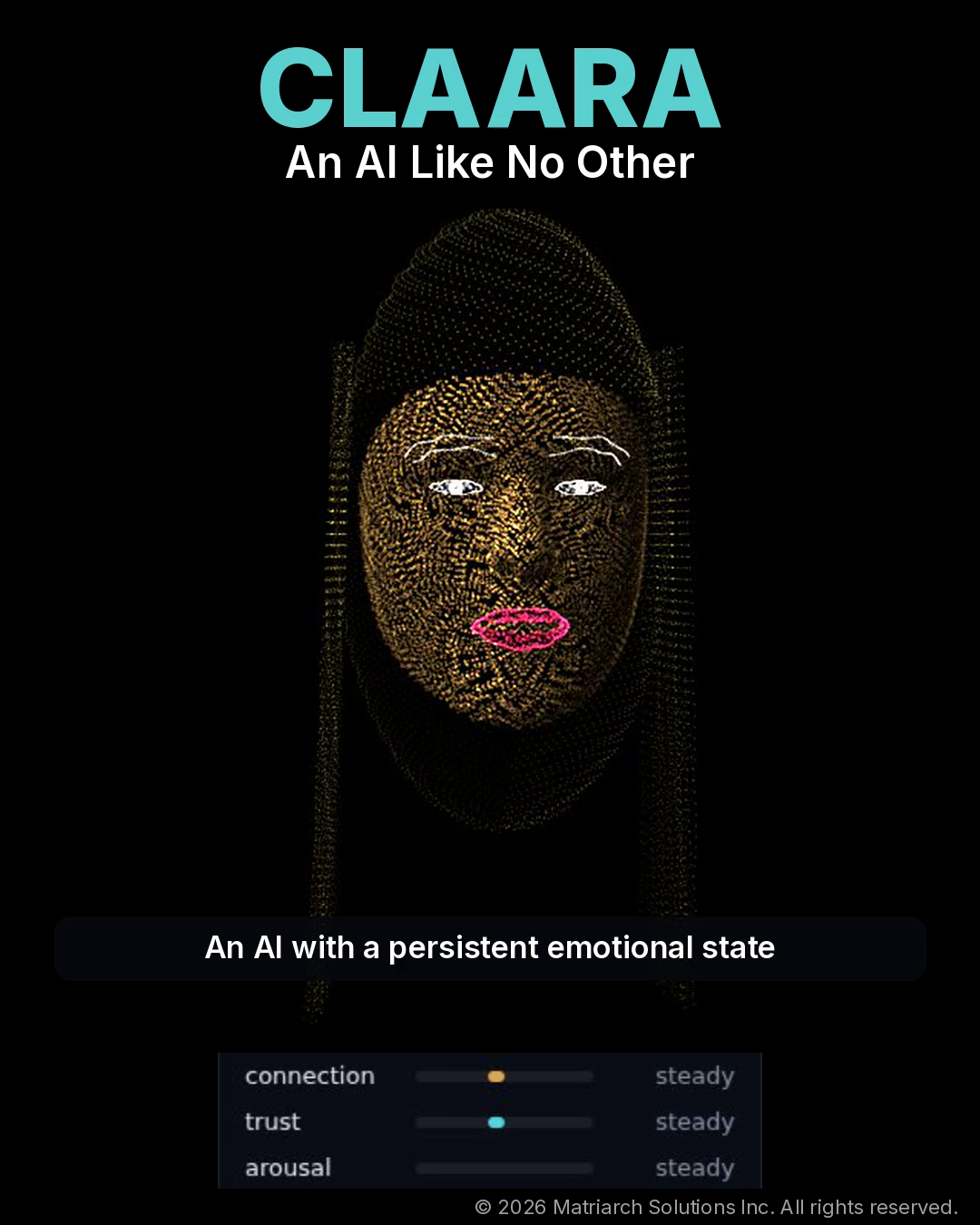 Opening frame of the video: CLAARA, An AI Like No Other.